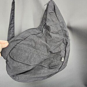 AmeriBag Healthy Back Bag Sling Womens Large Black Nylon Crossbody Shoulder USA